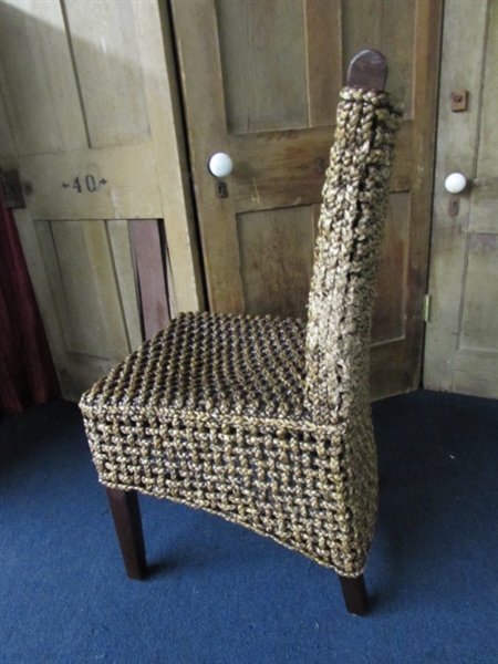 RATTAN WRAPPED CHAIR