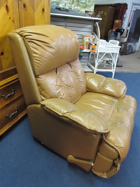 FAUX LEATHER RECLINER