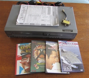 MAGNAVOX DVD/VCR PLAYER AND MOVIES