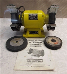 LIKE NEW CENTRAL MACHINERY 6" BENCH GRINDER