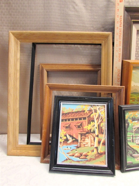 VARIOUS WOOD PICTURE FRAMES