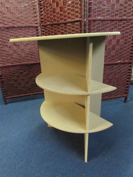 SMALL MANUFACTURED WOOD DISPLAY TABLE