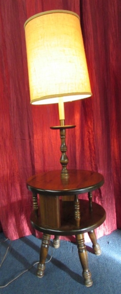 ROUND END TABLE WITH LIGHT