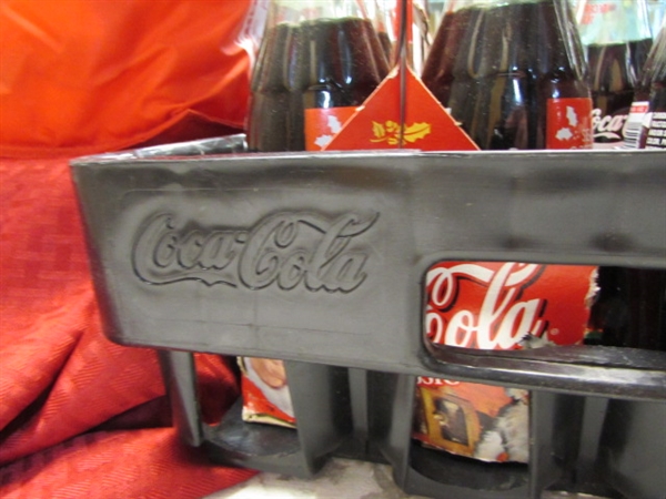 25 COLLECTIBLE 8 OZ BOTTLES OF COCA-COLA WITH CARRIER & LUNCH BAG
