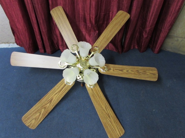 6 BLADE CEILING FAN WITH LIGHT KIT
