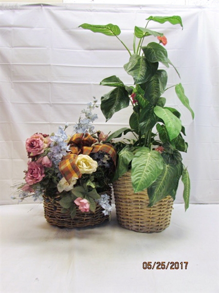 FAUX FOLIAGE AND FLOWERS FOR YOUR DECOR OR CRAFT USE