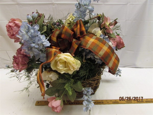 FAUX FOLIAGE AND FLOWERS FOR YOUR DECOR OR CRAFT USE