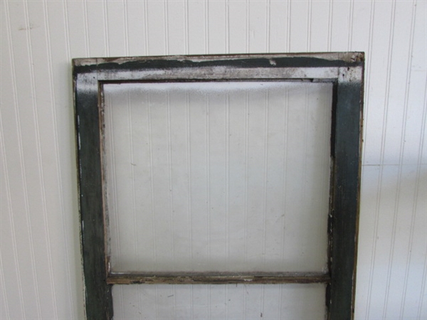 VINTAGE/ANTIQUE 3-PANE WINDOW WITH GLASS