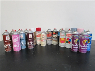 22 CANS OF CRAFT SPRAY PAINT