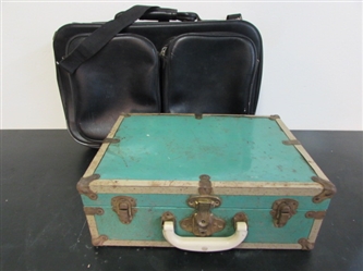 VINTAGE METAL SUITCASE AND SOFTSIDE BRIEFCASE