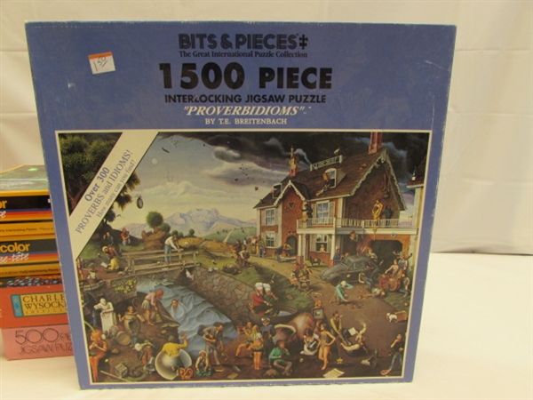 LOT OF 7 JIGSAW PUZZLES
