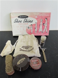 VINTAGE SHOE SHINE AND SHAVE AND SHINE KIT