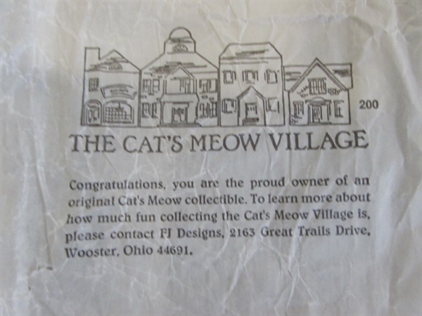 HUGE LOT OF THE CAT'S MEOW COLLECTIBLE VILLAGE PIECES - OVER 80 PIECES!