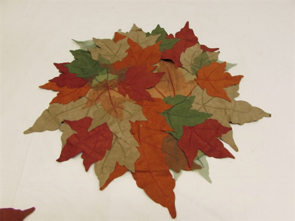 FALL LEAVES TABLE RUNNERS/CENTER PIECE & BASKETS TOO!