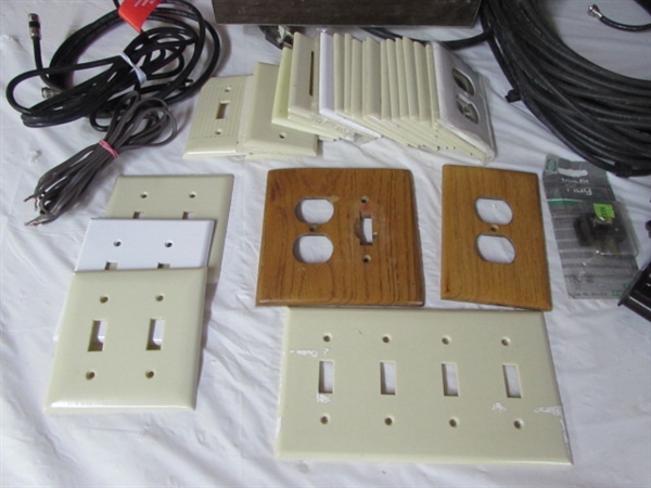OUTLET COVERS & ELECTRICAL LOT