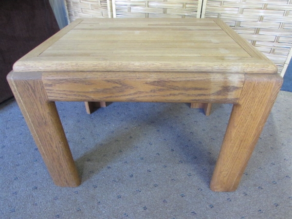 SOLID WOOD END TABLE