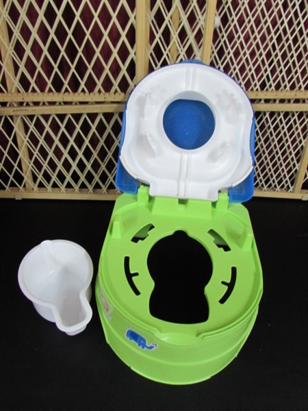 POTTY SEAT, BOOSTER SEAT AND BABY GATES