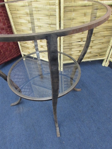IRON AND GLASS TABLE