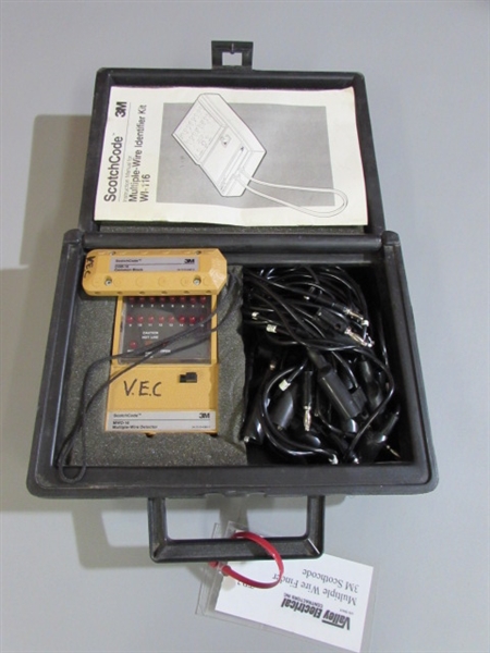 SCOTCHCODE WI-116 MULTIPLE-WIRE IDENTIFIER KIT WITH CASE