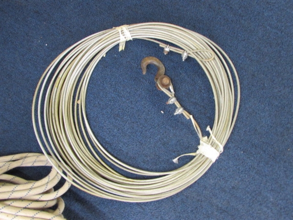NYLON ROPE AND PLASTIC COATED CABLE