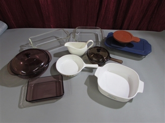PYREX/CORNING WARE & VISIONS - COOKWARE