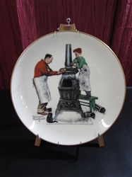 NORMAN ROCKWELL PLATE - "FALL" THE COAL SEASON IS COMING