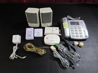 GE AMPLIFIED PHONE & OTHER HOUSEHOLD HELPERS