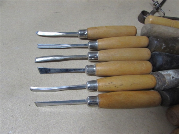 25 ASST WOOD LATHE CUTTERS FOR SMALL DETAIL WORK
