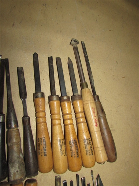 25 ASST WOOD LATHE CUTTERS FOR SMALL DETAIL WORK