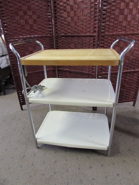 UTILITY TABLE WITH POWER & STOOL