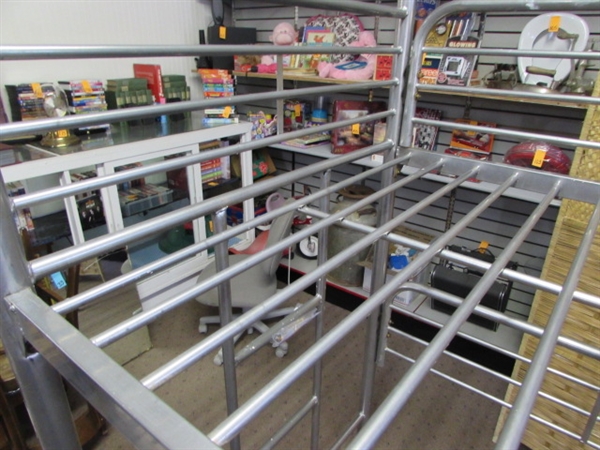 METAL LOFT BED FRAME - FOR PARTS/REPAIR OR UPCYCLE