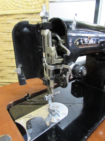 VINTAGE CAPRI SEWING MACHINE WITH CABINET