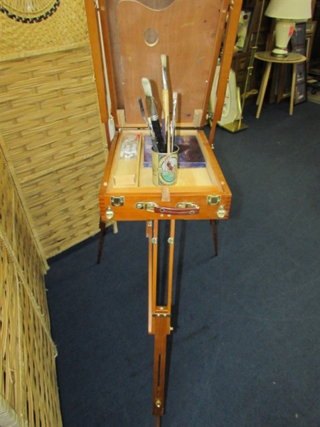 ART EASEL AND SUPPLIES