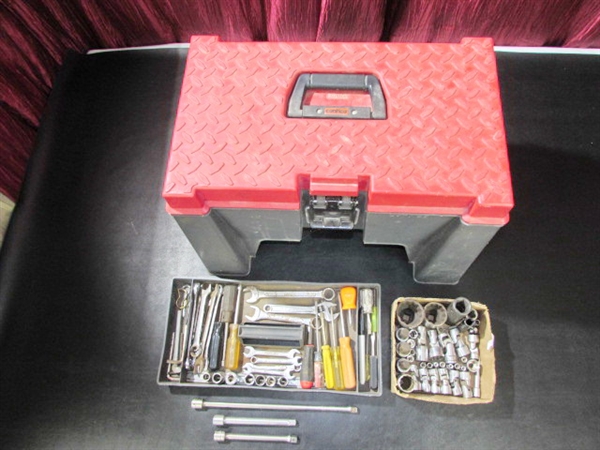 TOOLBOX/STEP STOOL WITH TOOLS