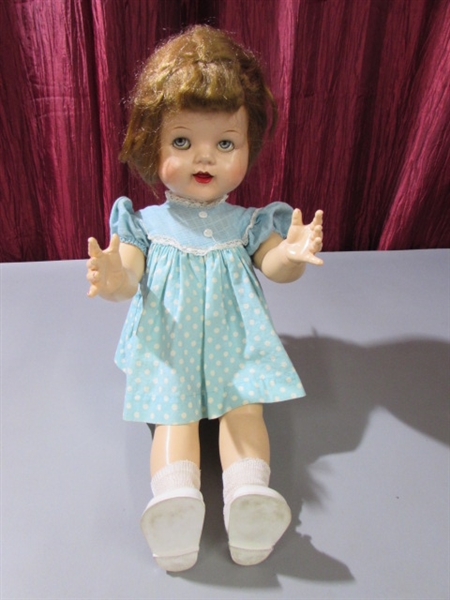 VINTAGE 1952 SAUCY WALKER DOLL WITH WARDROBE AND PATTERNS