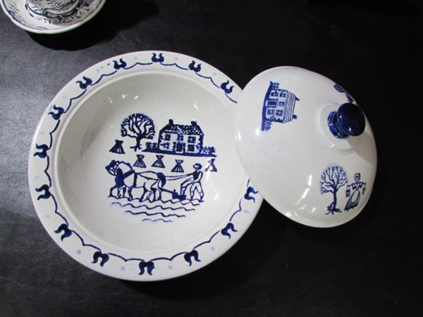 BLUE WILLOW BREAD PLATES & MORE