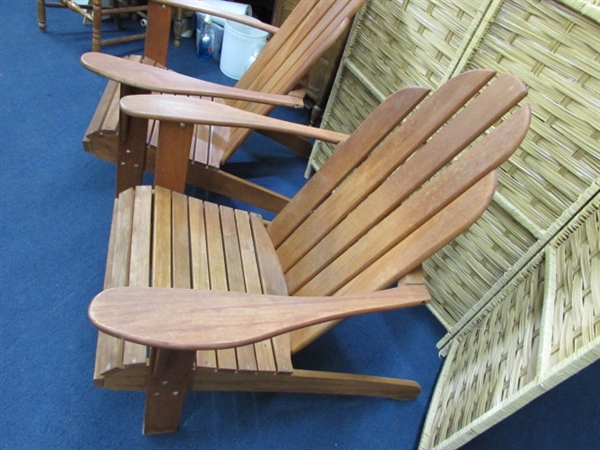 A PAIR OF ADIRONDACK CHAIRS