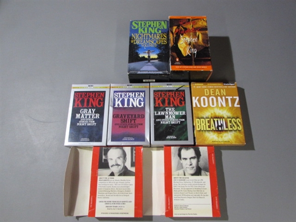 STEPHEN KING & DEAN KOONTZ AUDIO BOOKS - CASSETTES