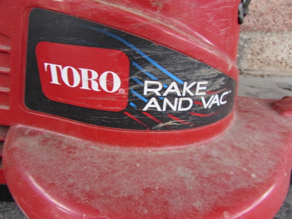 TORO RAKE & VAC BLOWER & EXTENSION CORD *LOCATED OFF-SITE #2*
