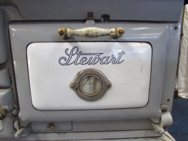 ANTIQUE STEWART WOOD COOK STOVE