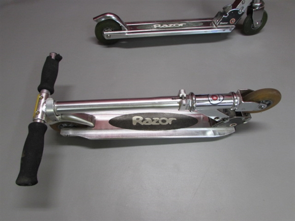 TWO RAZOR SCOOTERS