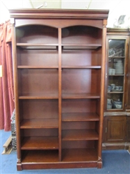 BEAUTIFUL LIGHTED DOUBLE BOOKCASE