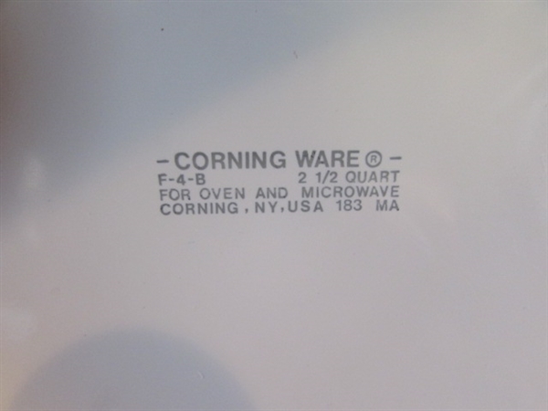 MORE CORNING WARE BAKING & SERVING DISHES
