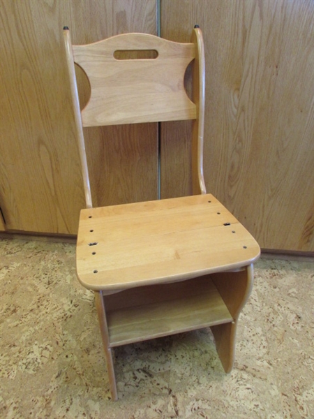 Lot Detail - THE CHAIR THAT TURNS INTO A STEP STOOL