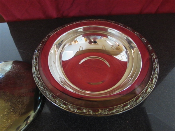 SILVERPLATE WM. ROGERS BY ONEIDA PEDESTAL COVERED SERVING DISH