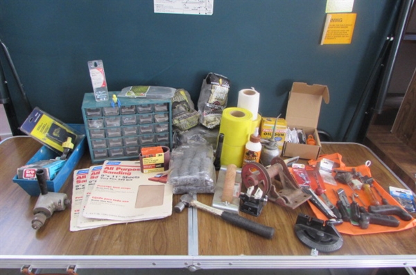 LARGE LOT OF TOOLS & HARDWARE