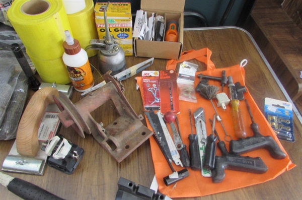 LARGE LOT OF TOOLS & HARDWARE