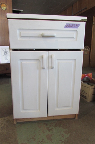 SMALL CABINET FOR THE SHOP OR GARAGE & STEP LADDER