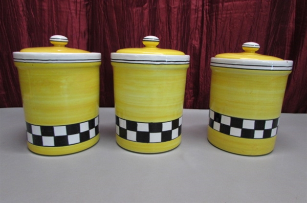 DIPINTO A MANO ITALIAN CANISTERS & SERVING BOWLS