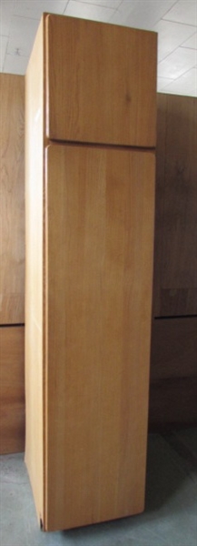 TALL NARROW 2-DOOR PANTRY/STORAGE CABINET WITH SLIDING SHELVES/DRAWERS